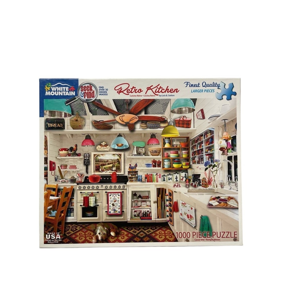 White Mountain Seek & Find Retro Kitchen 1000 Piece Puzzle